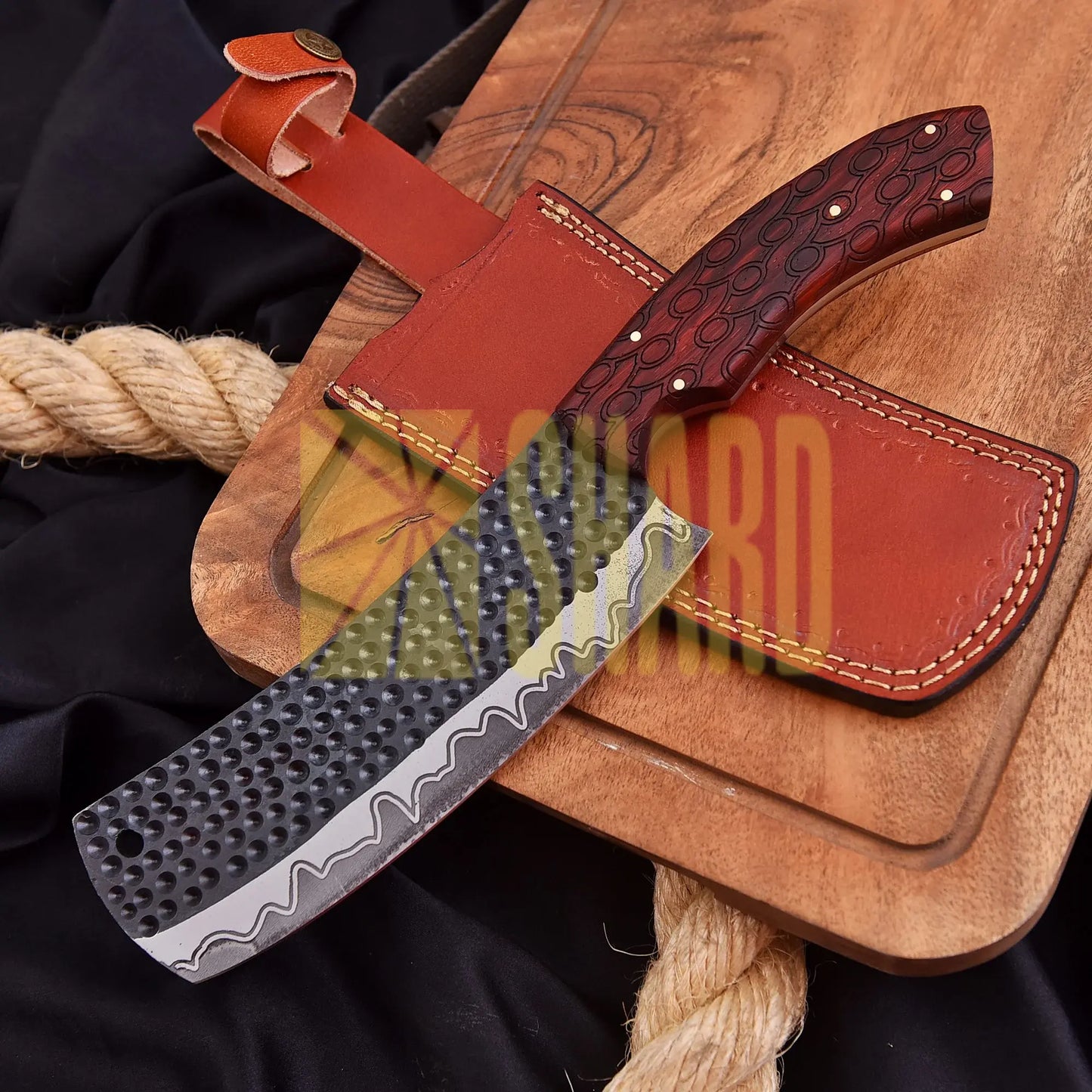 Timberfang – 1095 Carbon Steel Hand-Forged Chef Cleaver by Shard Blade