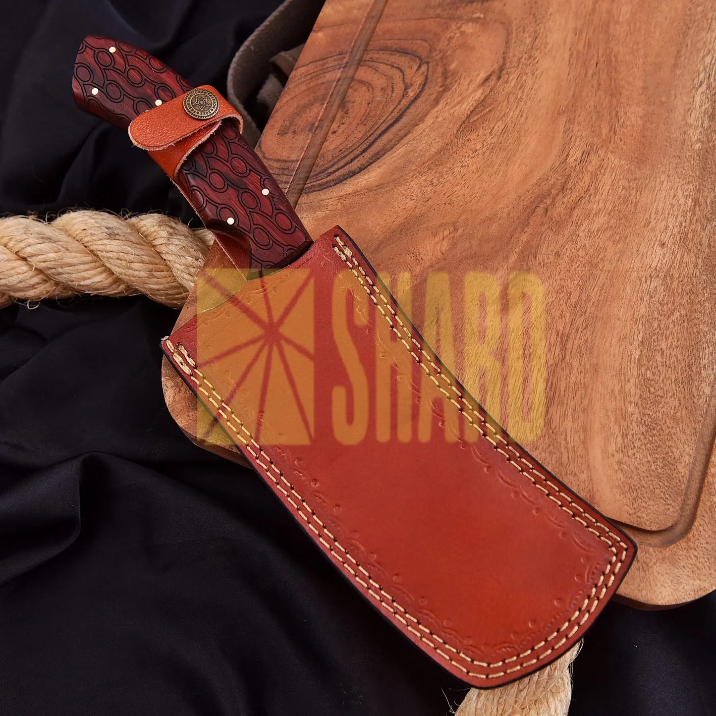 Timberfang – 1095 Carbon Steel Hand-Forged Chef Cleaver by Shard Blade
