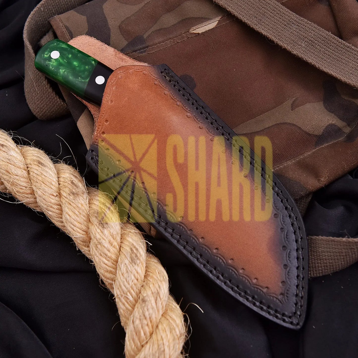 The Verdant Reaper – Hand-Forged Carbon Steel Cleaver by Shard Blade