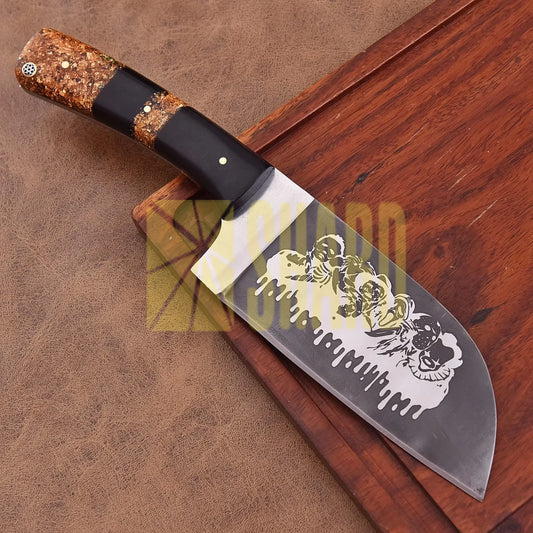 Shard Blade “Butcher’s Wrath” Skinner – 1095 High Carbon Steel with Resin Stone Handle