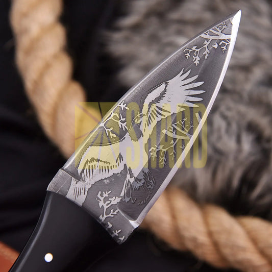 American Eagle hand-forged carbon steel craft with black resin handle, ideal for gifting