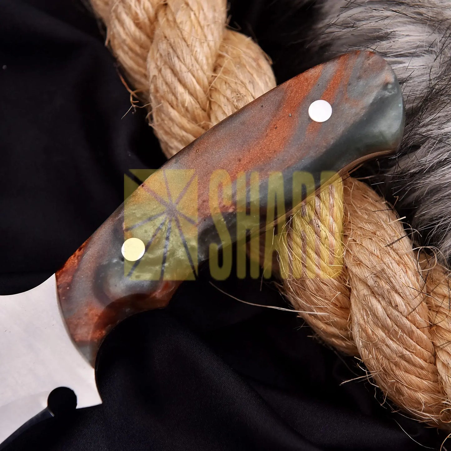 Eternal Heirloom Heritage Tool made from J2 steel with elegant mixed stone resin handle