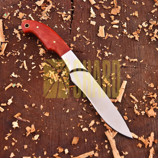 Clear steel kitchen tool with orange wood handle and bolster – The Embercrest Companion