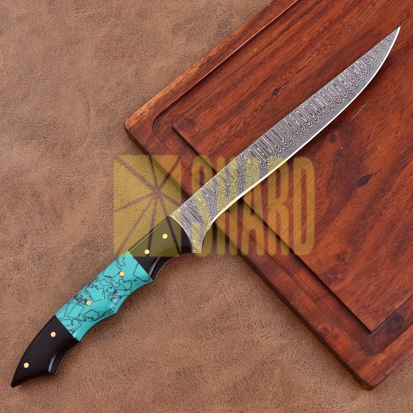 Shard Blade “Sea Whisper” Damascus Steel Fillet Knife – Full Tang Precision