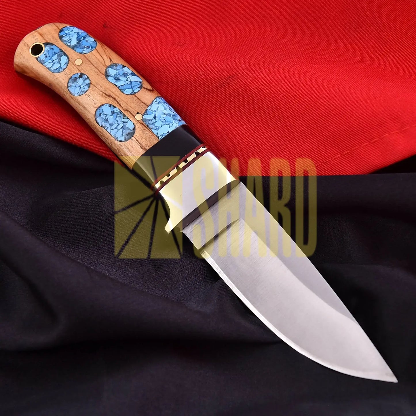 Trailborn – Hand-Forged Outdoor Custom J2 Steel Skinner Blade with Leather Carrying Case | Perfect Gift for Family & Outdoor Adventurers