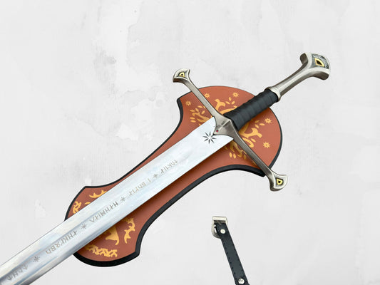 Anduril Narsil Sword of King – Lord of The Rings Swords Scabbard and Wall Ploug Included.