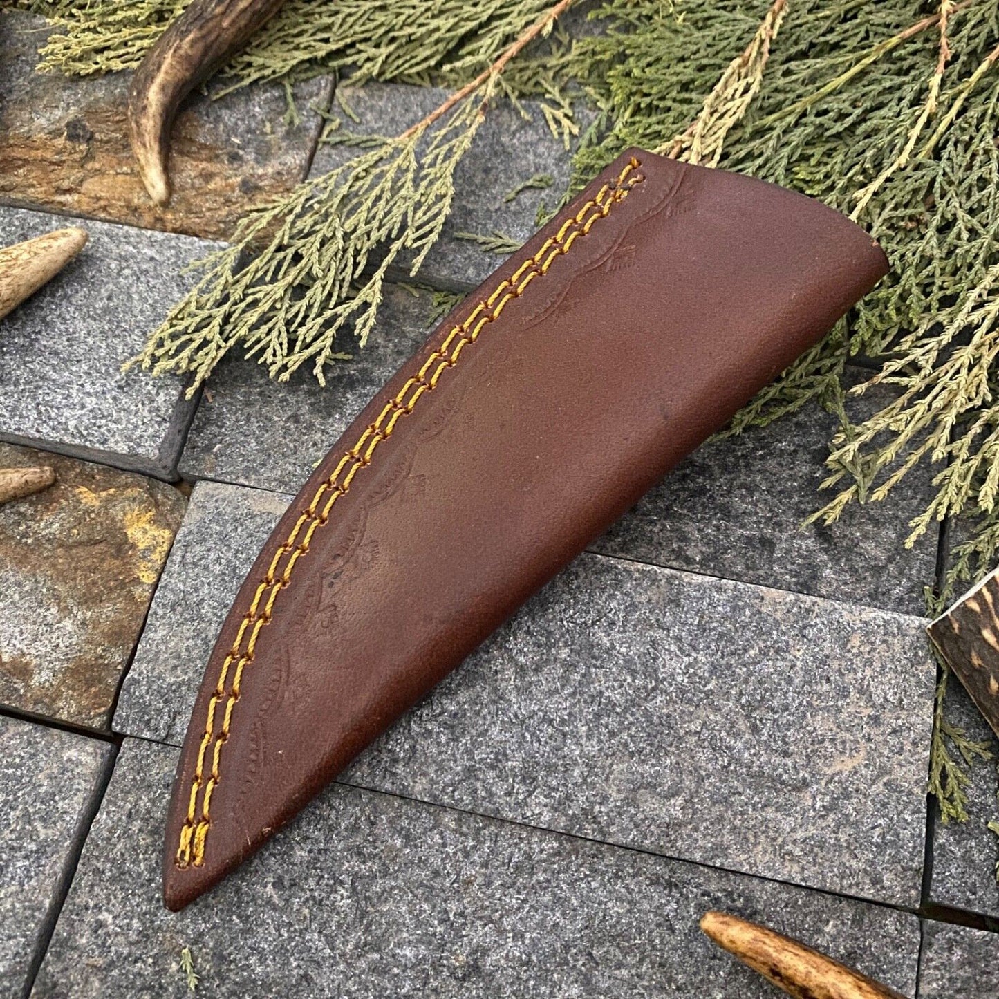 SHARD CUSTOM HAND FORGED DAMASCUS BUSHCRAFT HUNTING FULL TANG BLANK BLADE KNIFE