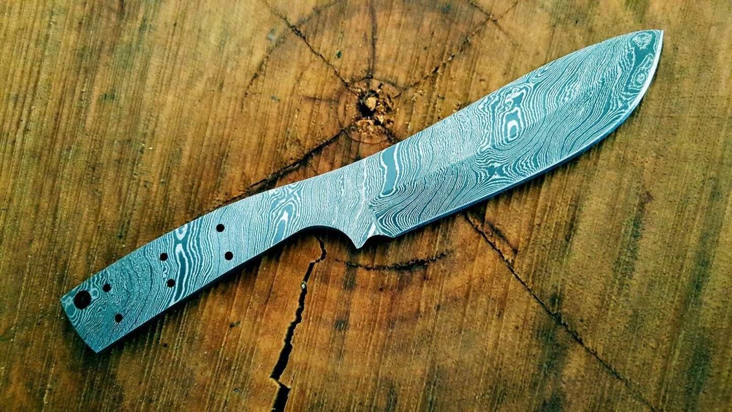 Custom Handmade Full Tang Damascus Steel Blank Blade for Knife Making Supply (9)