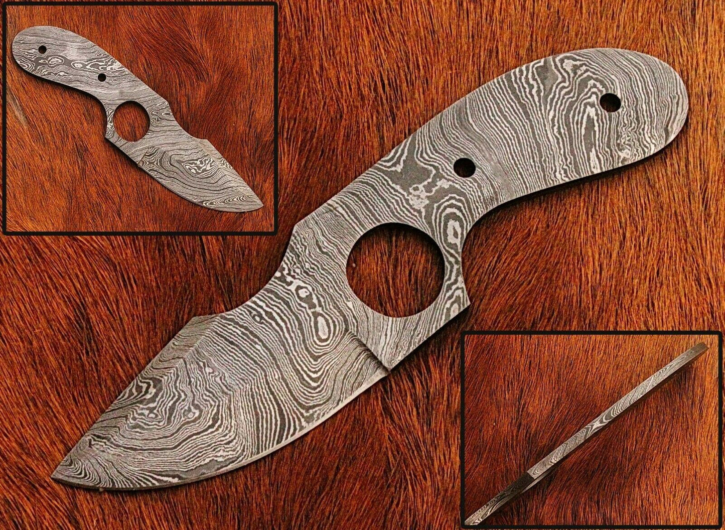 Custom Handmade Damascus Steel Blank Blade for Knife Making Supplies "(BB101)