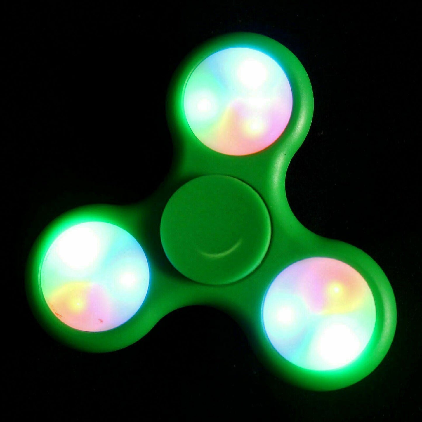 Lot of 3 LED Tri-Spinner Fidget Toy EDC Hand Finger Spinner Desk Focus