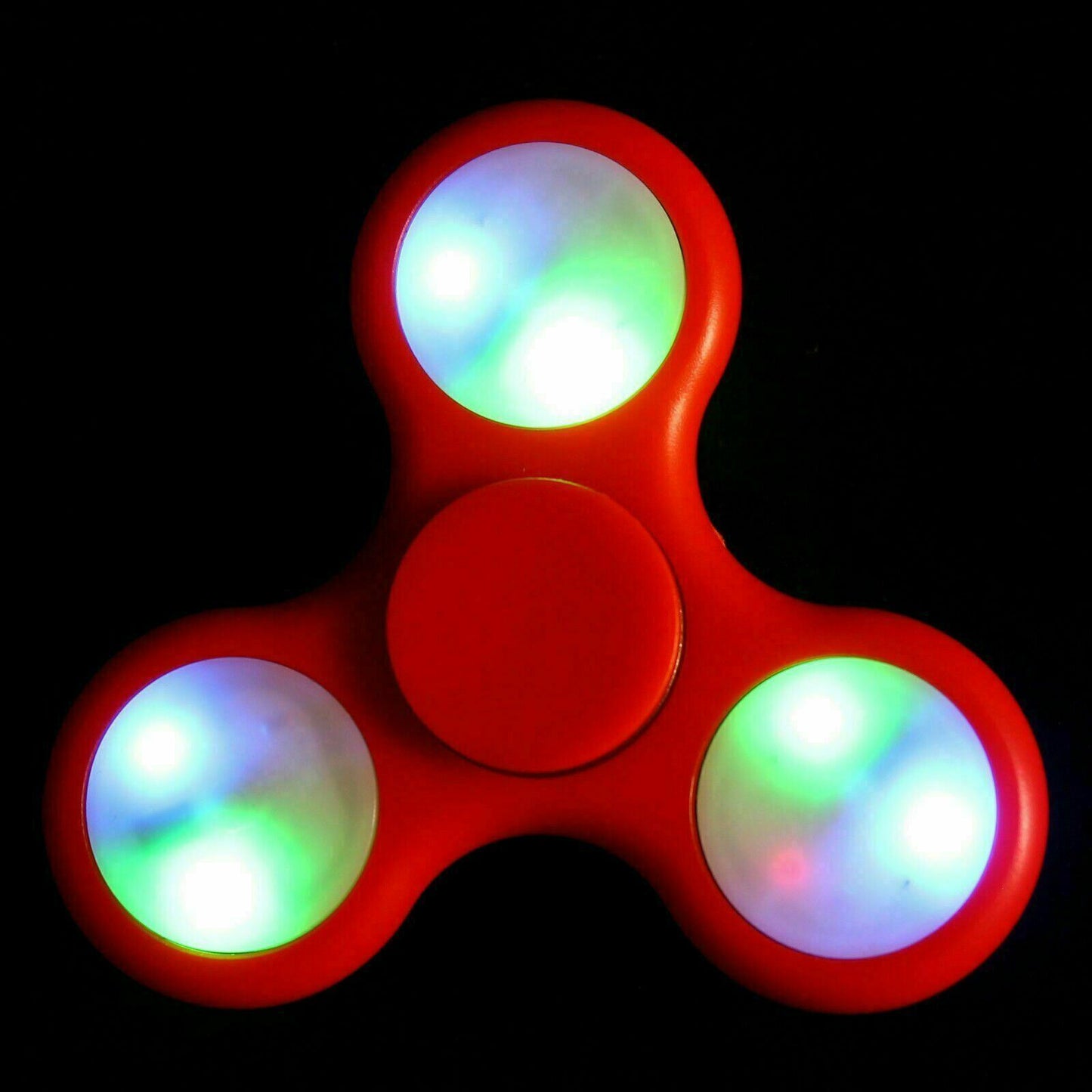 Lot of 3 LED Tri-Spinner Fidget Toy EDC Hand Finger Spinner Desk Focus