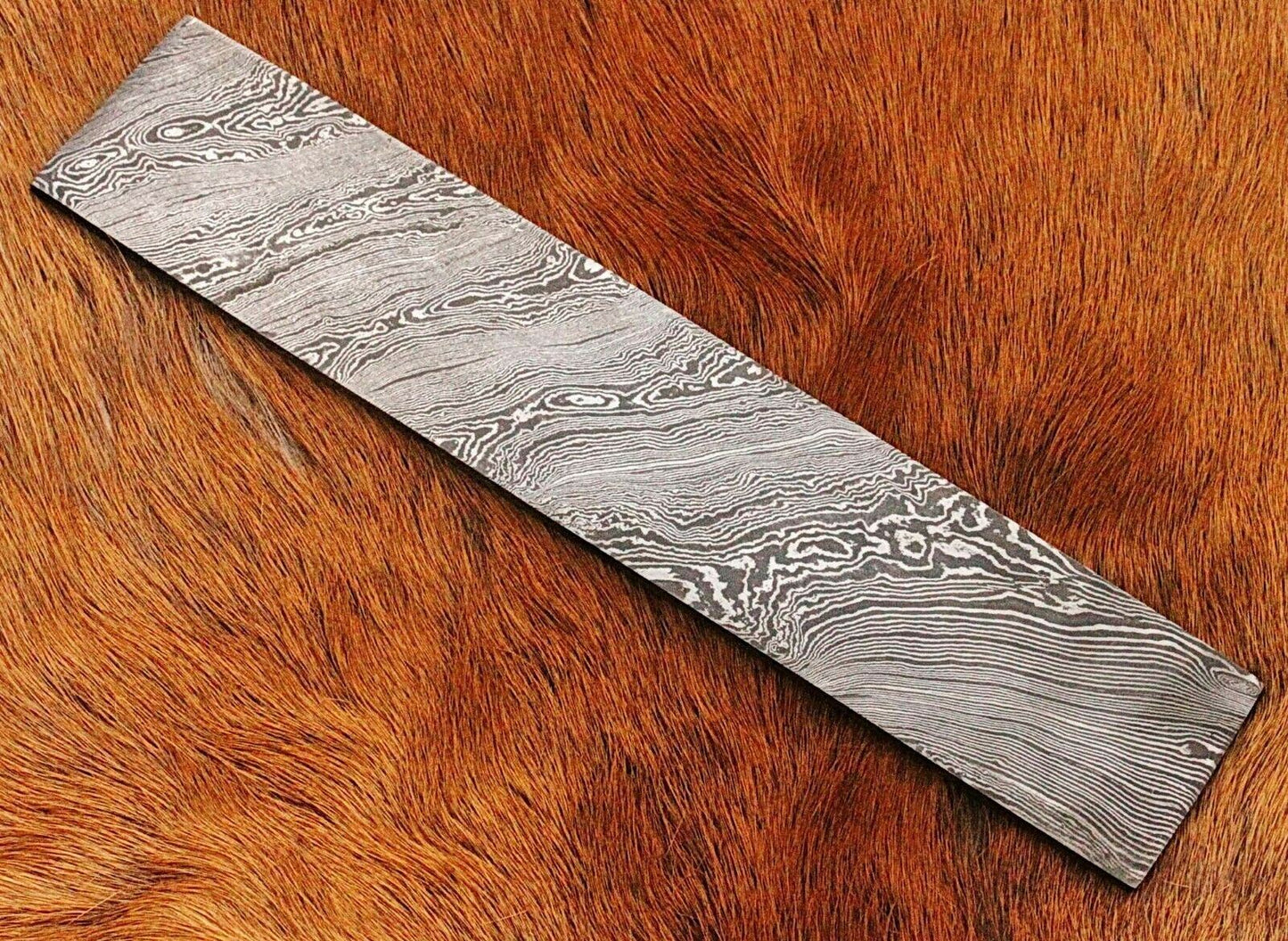 10" Hand Forged Damascus Steel Billet Bar/Bar For Knife Making "Twisted Pattern"