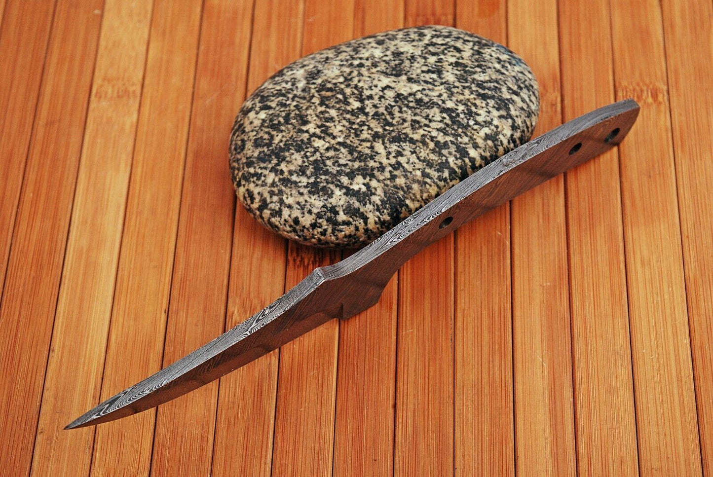 Hand Forged in Fire Damascus Steel Blank Blade Full Tang Skinner Knife Making