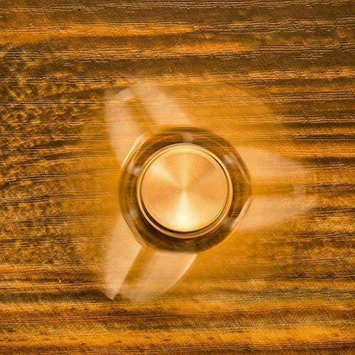 Tri Fidget Hand Spinner Triangle Brass Finger Toy EDC Focus ADHD Autism