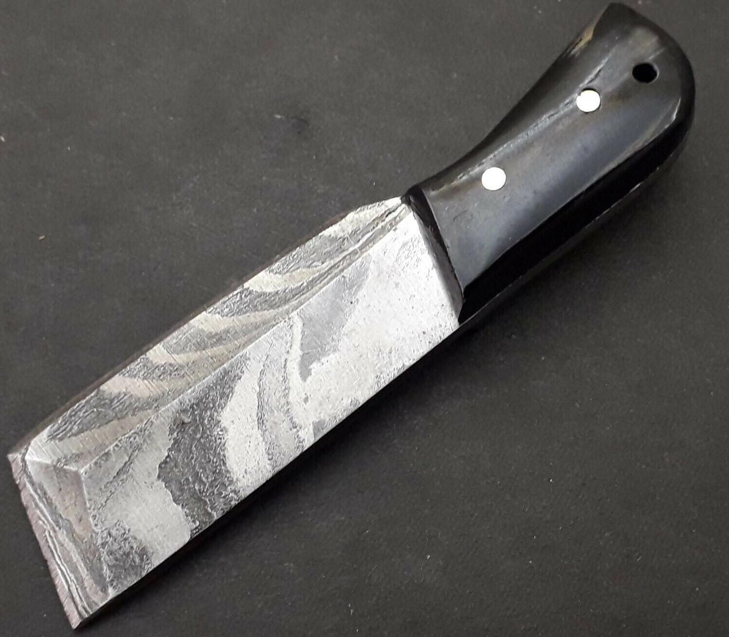 Handmade Damascus Steel Mini Neck Skinner Knife "Buffalo Horn Handle" (8)