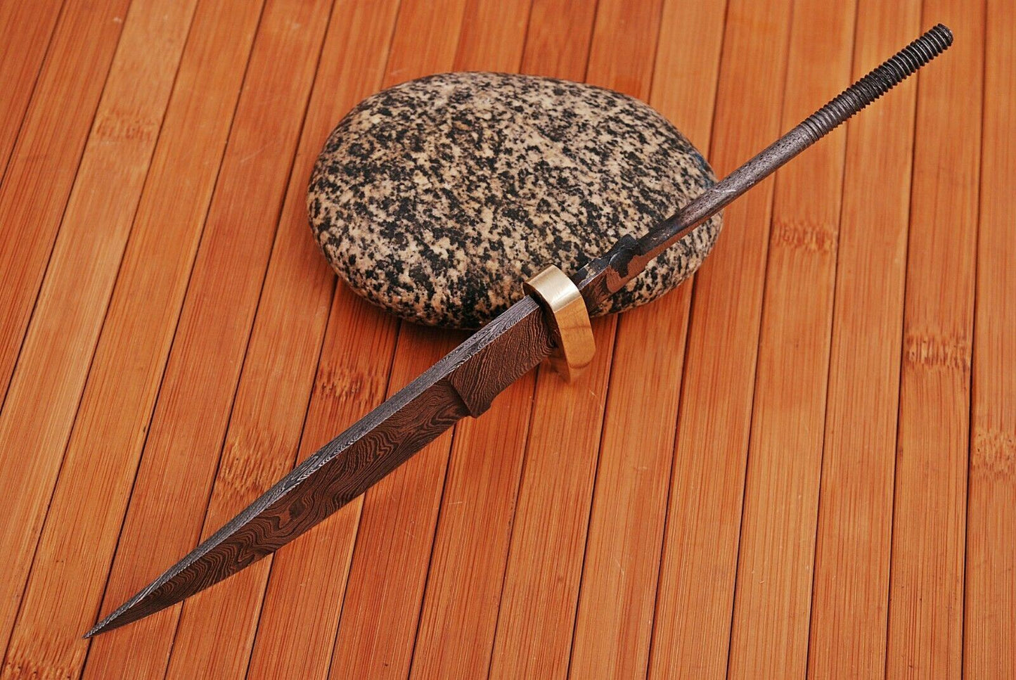 Handmade Damascus Steel Rat Tail Blank Blade for Knife Making Supplies "(BB117)
