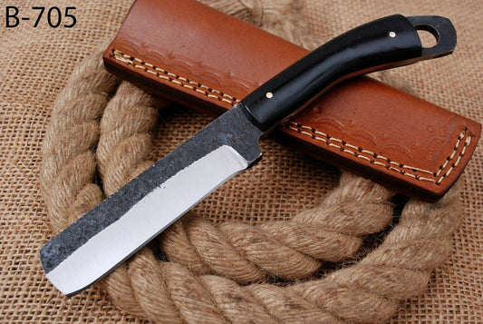 8" Custom Hand Forged Railroad High Carbon Steel Hunting Cleaver Knife (705)