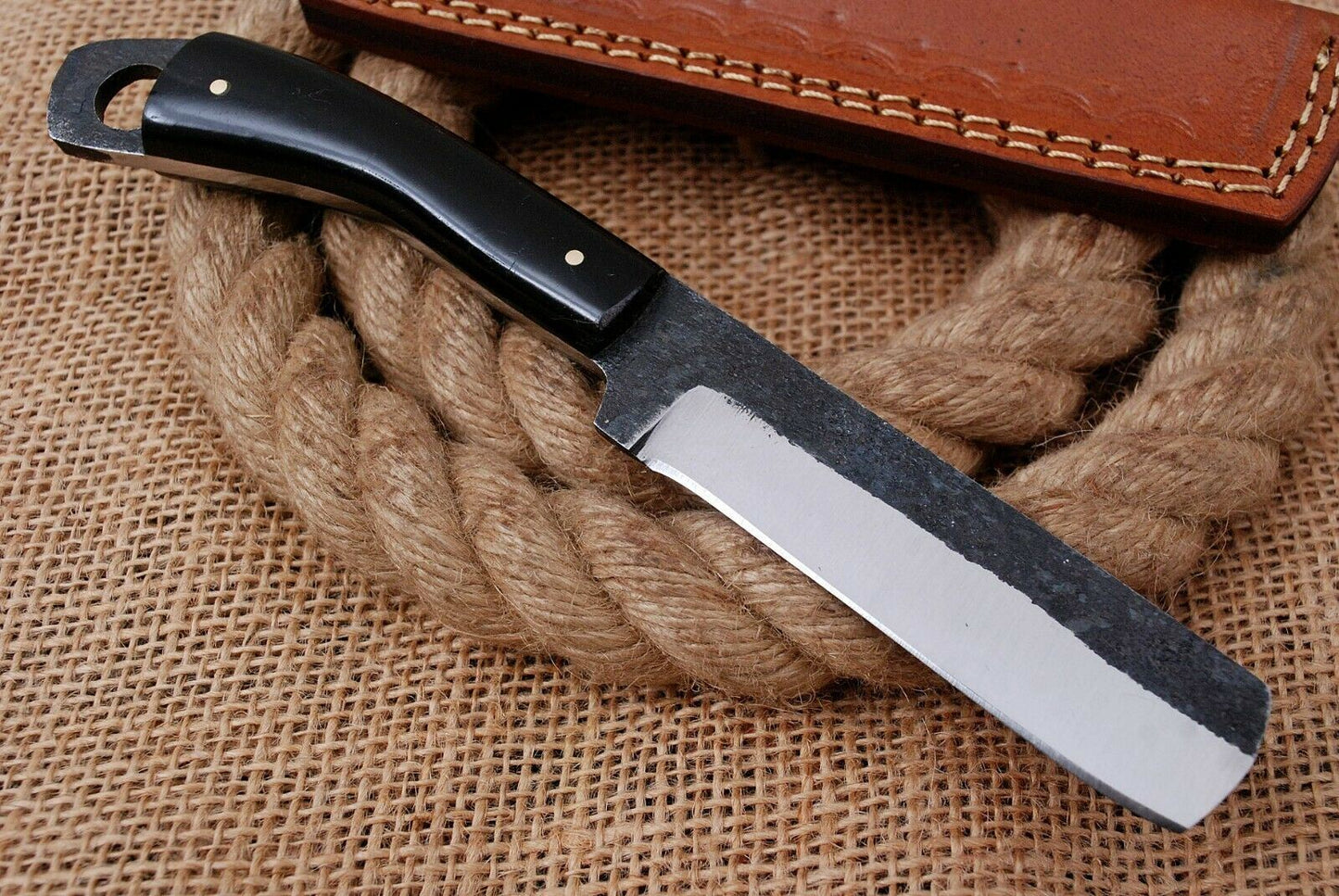 8" Custom Hand Forged Railroad High Carbon Steel Hunting Cleaver Knife (705)