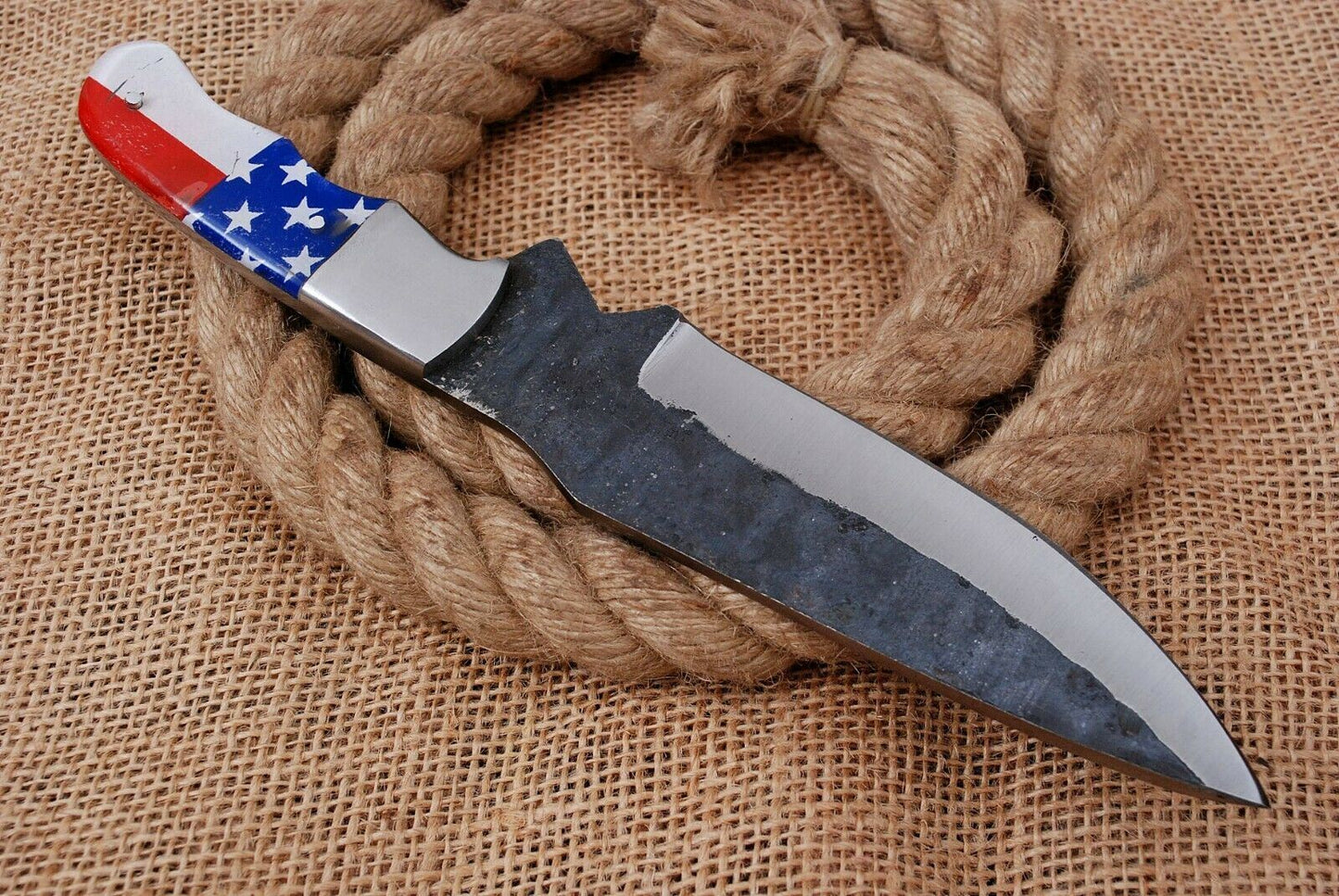 10" Custom Hand Forged Railroad High Carbon Steel Hunting Knife (719)