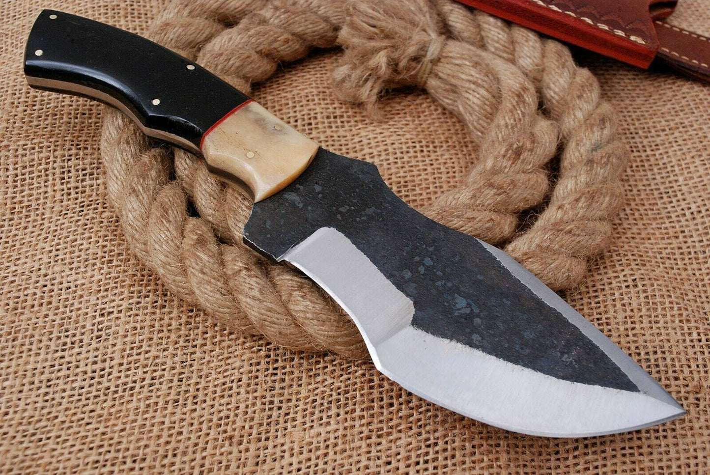 10" Custom Hand Forged Railroad High Carbon Steel Hunting Tracker Knife (721)