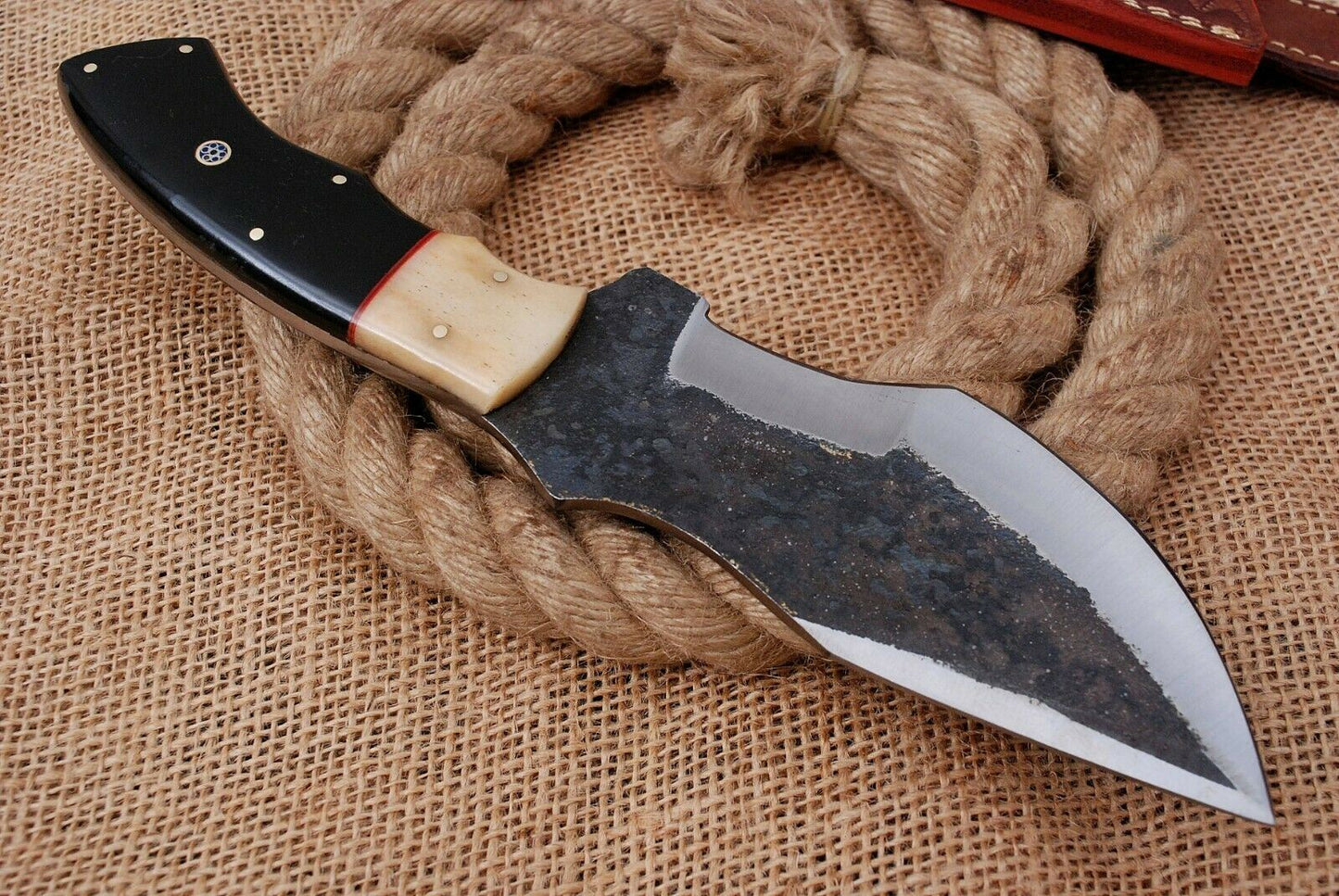 10" Custom Hand Forged Railroad High Carbon Steel Hunting Tracker Knife (721)