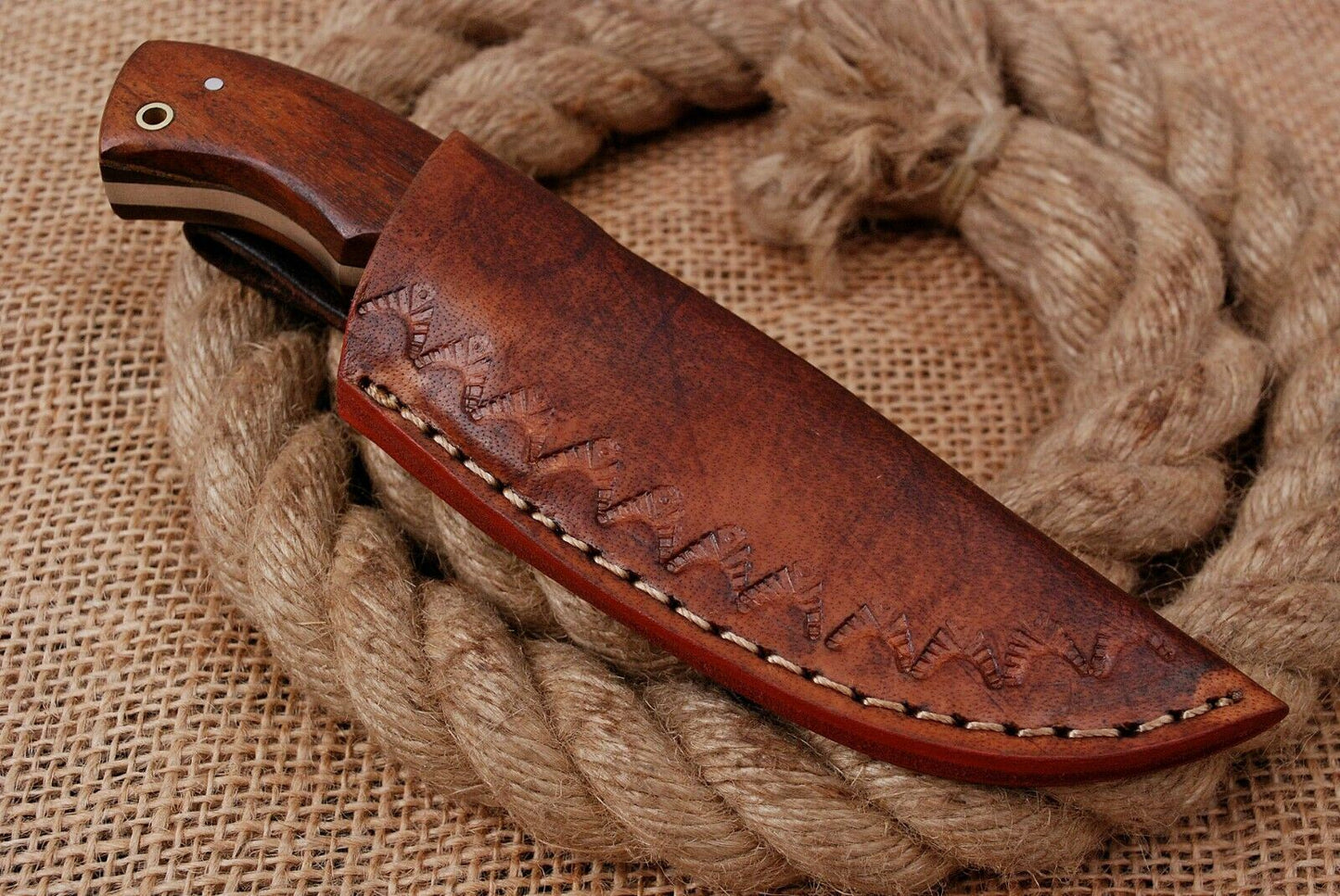 6" Custom Hand Forged Railroad High Carbon Steel Hunting Skinner Knife (738)