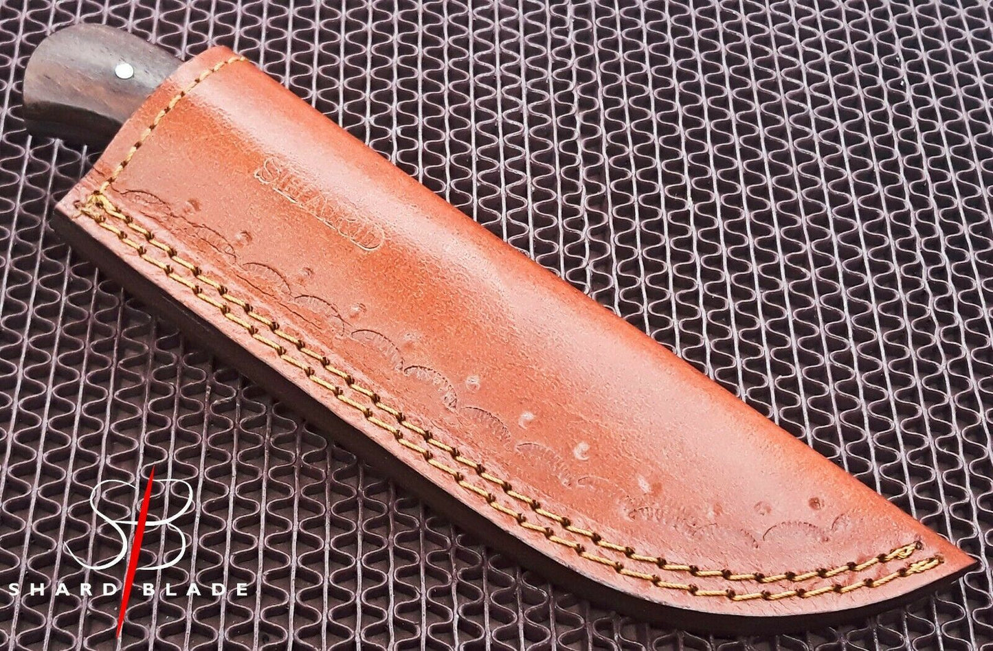 Beautiful Handmade Damascus Steel Hunting Skinner Knife "Rose Wood Handle"