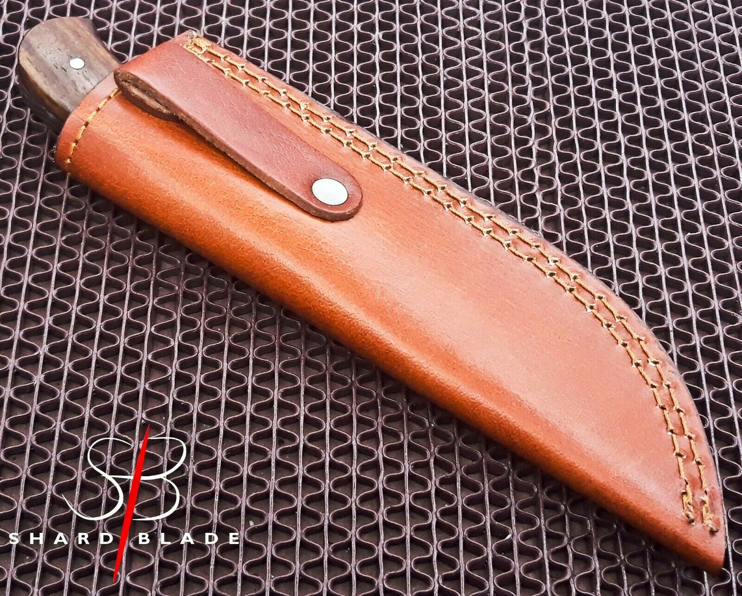 Beautiful Handmade Damascus Steel Hunting Skinner Knife "Rose Wood Handle"