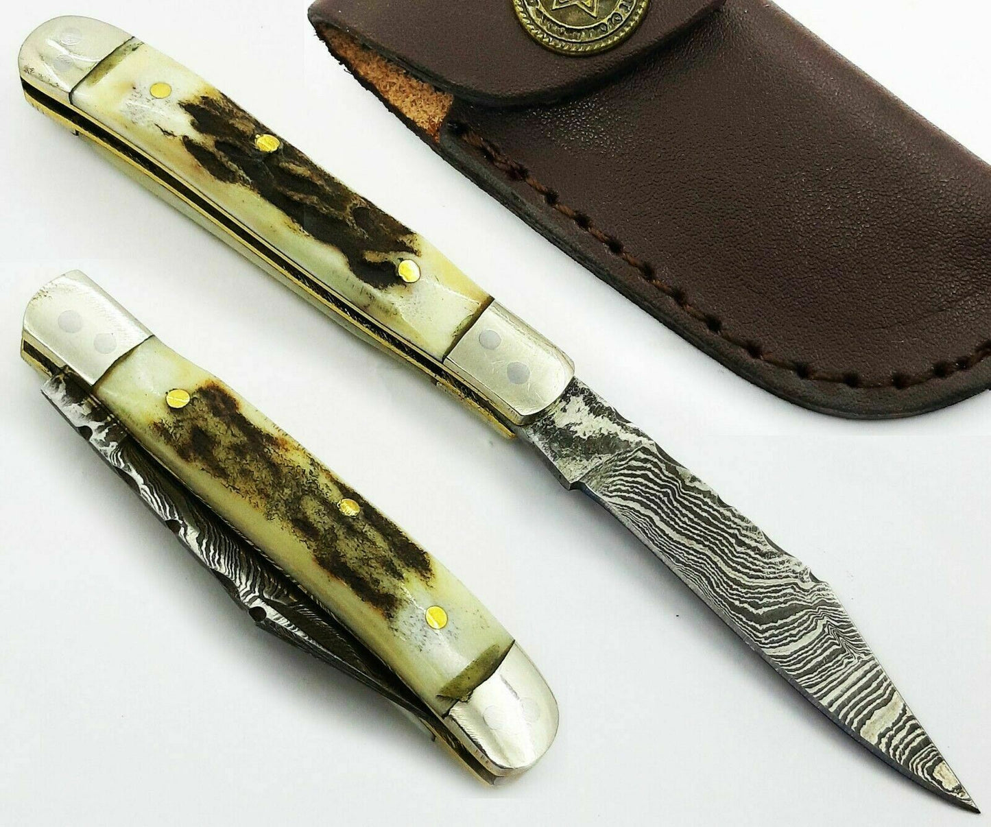 Lot of 20 Mini Trapper Folding Pocket Knife "Ram Horn & Stag Horn Handle"