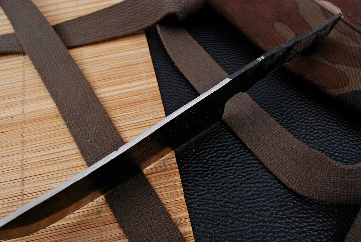 HAND FORGED Railroad Spike Carbon Steel Chef Knife Blank Blade Meat Chopper