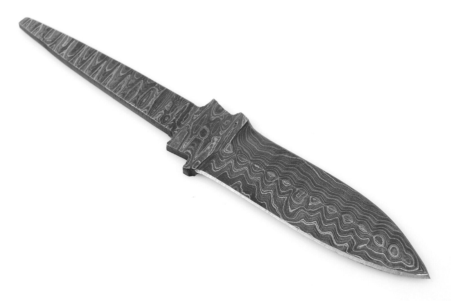 Hand Forged Damascus Steel Full Tang Dagger Blank Blade Knife Making Supply-818