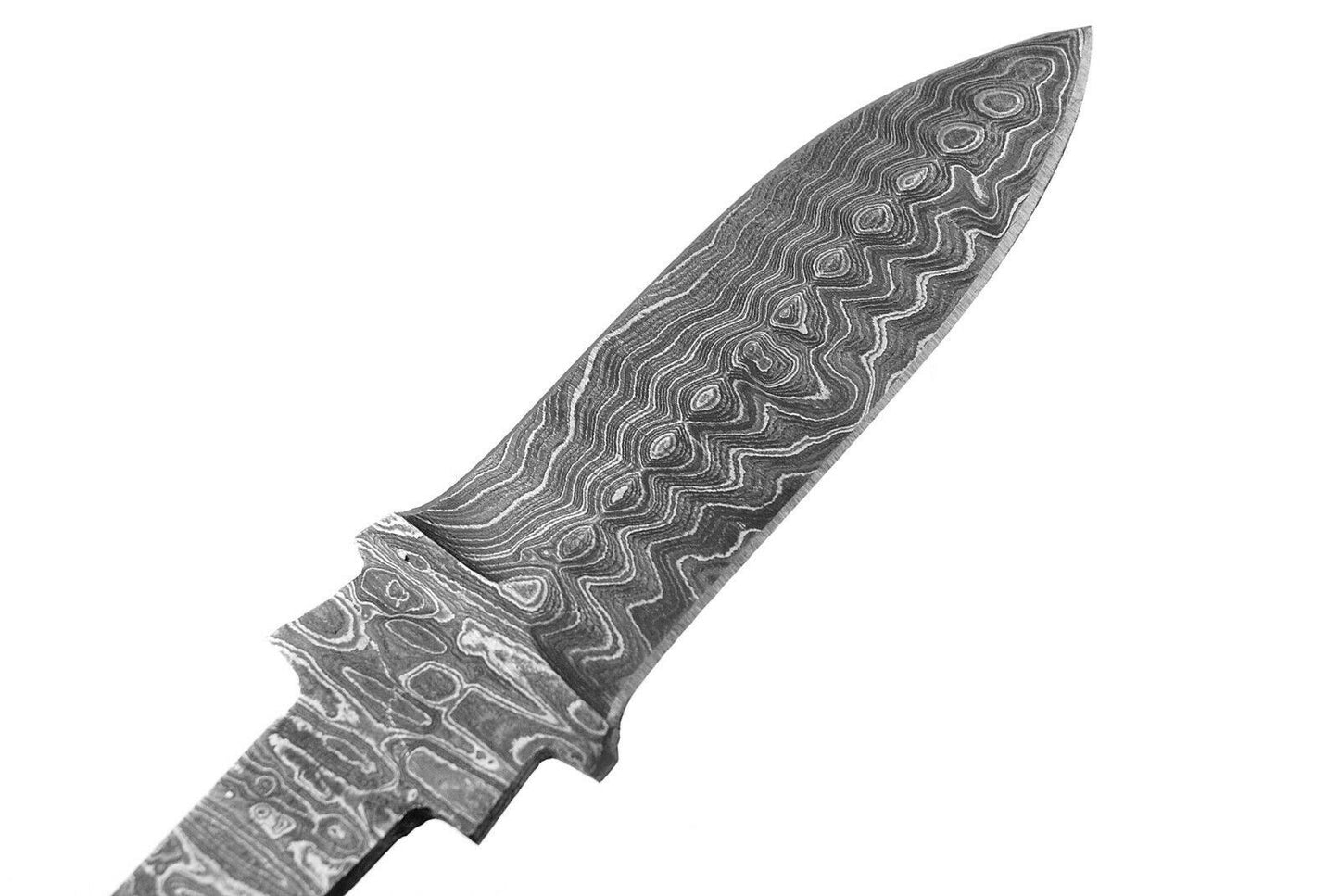 Hand Forged Damascus Steel Full Tang Dagger Blank Blade Knife Making Supply-818