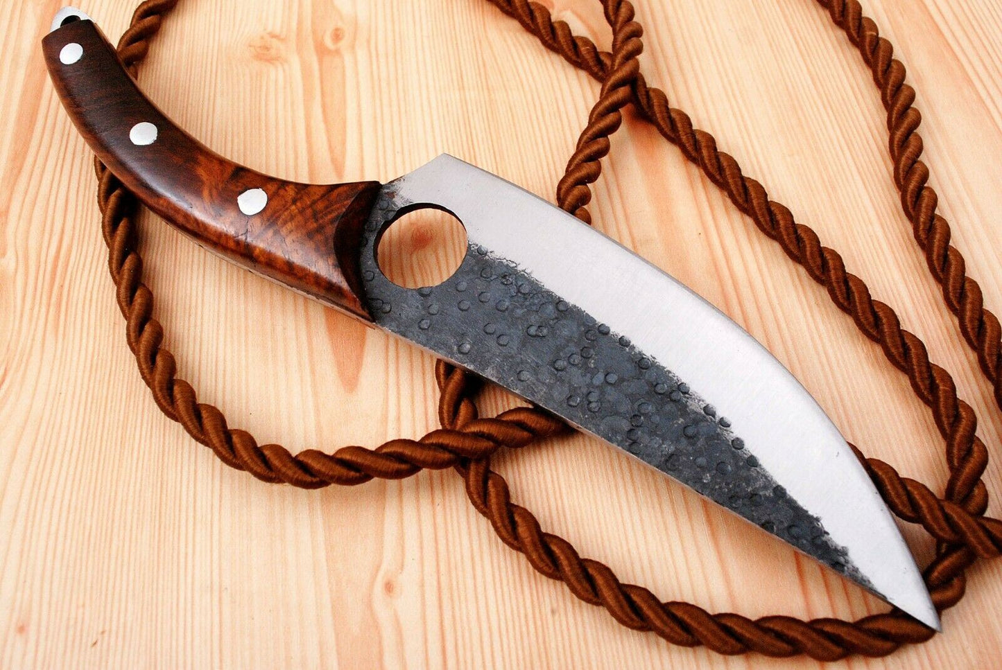 SHARD BLADE Hand Forged D2 Steel Full Tang Hunting Boing Meat Clever Knife