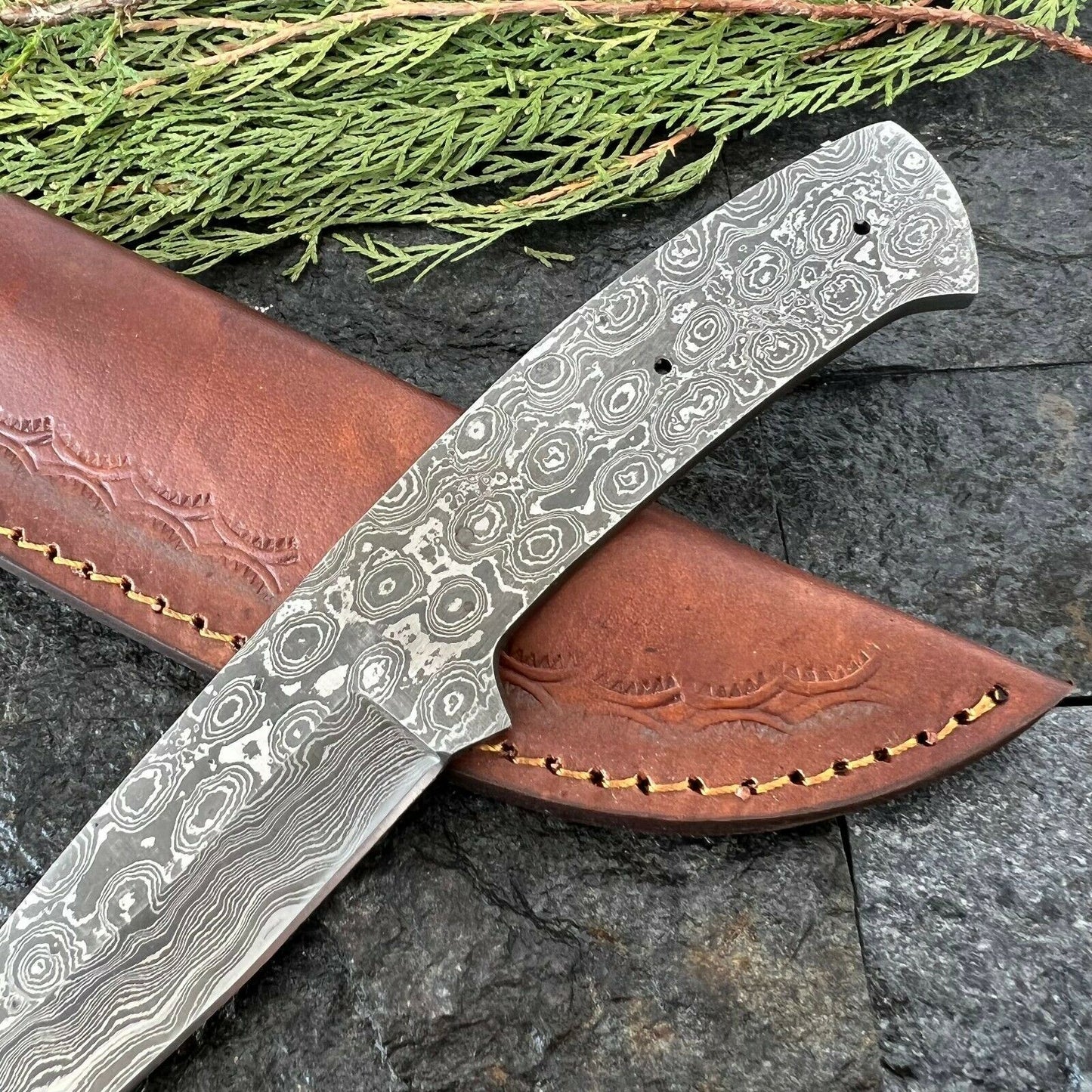 SHARDBLADE Custom Hand Forged Damascus Steel Hunting Skinner Blank Blade knife