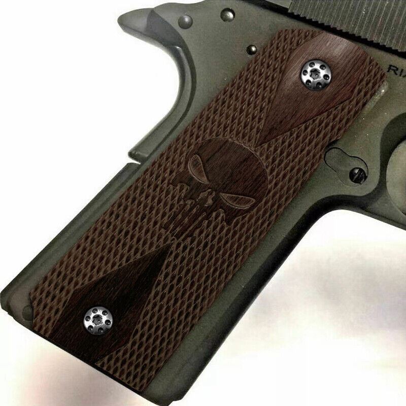 1911 GRIPS FULL SIZE ROSEWOOD W/SCREW PUNISHER FITS SPRINGFIELD COLT ROCK ISLAND