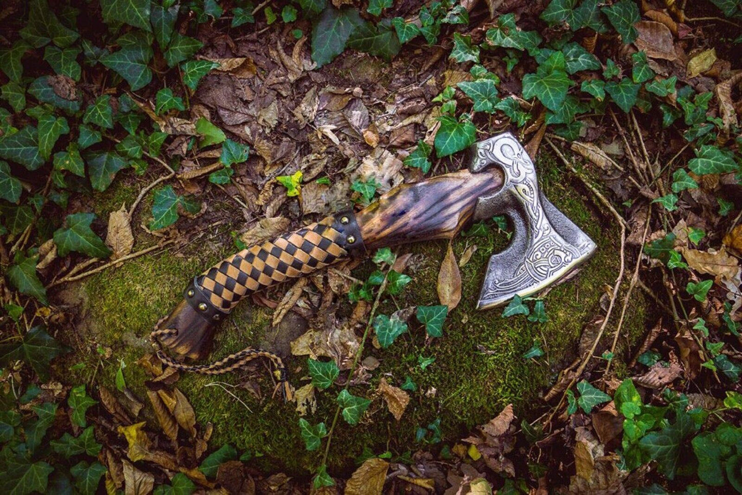 CUSTOM HAND FORGED Carbon Steel Viking Axe VALHALLA Axe Throwing Norse W/Sheath