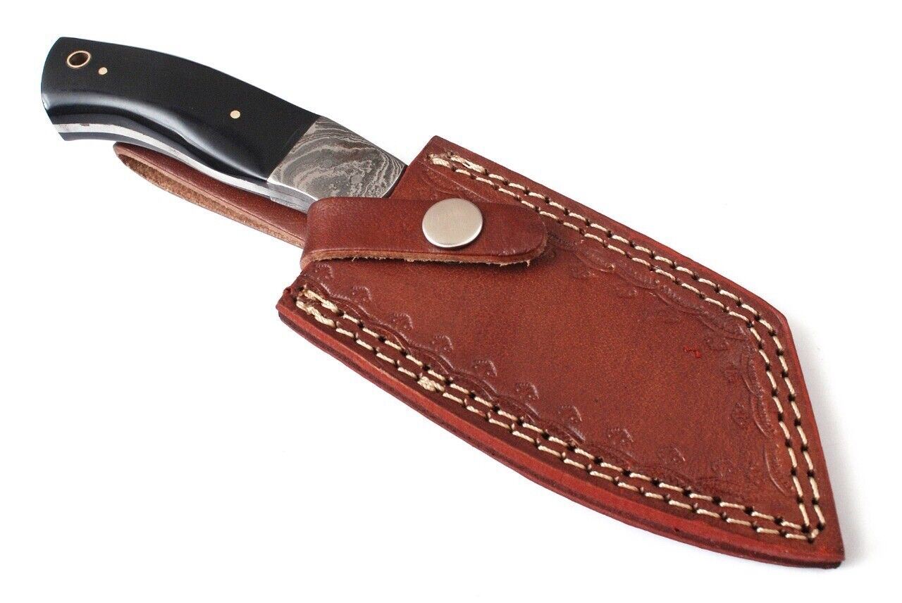 SHARDBLADE HAND FORGED DAMASCUS STEEL BOWIE CLEAVER HUNTING KNIFE WITH SHEATH