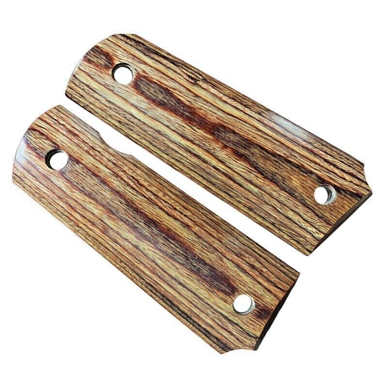 1911 Grips Classic Wood Full Size W/Screws + Wrench fits Springfield Colt Rock