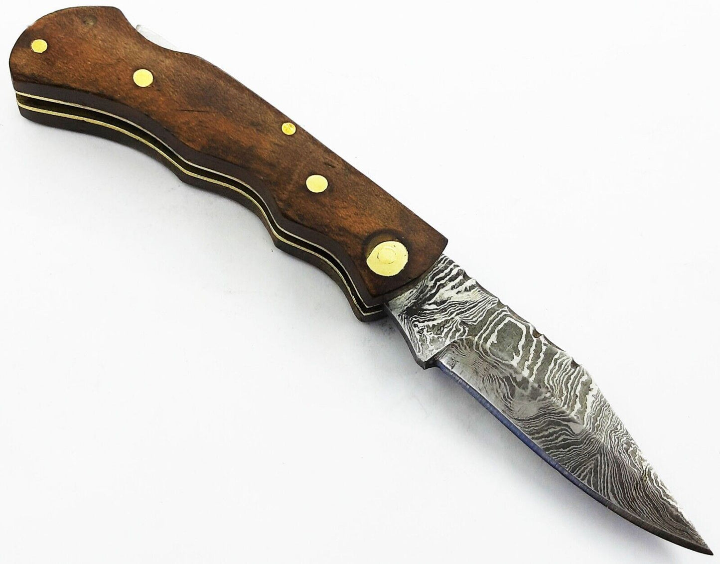 SHARDBLADE HAND FORGED Damascus Steel Lock back Folding Pocket Knife with Sheath