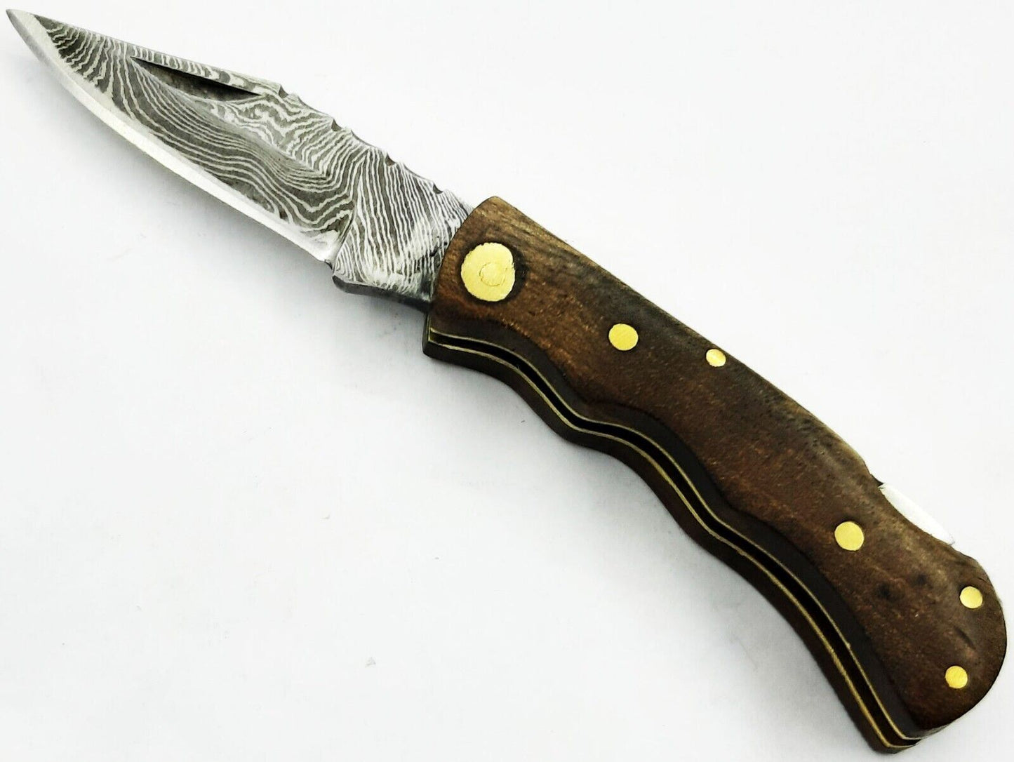 SHARDBLADE HAND FORGED Damascus Steel Lock back Folding Pocket Knife with Sheath