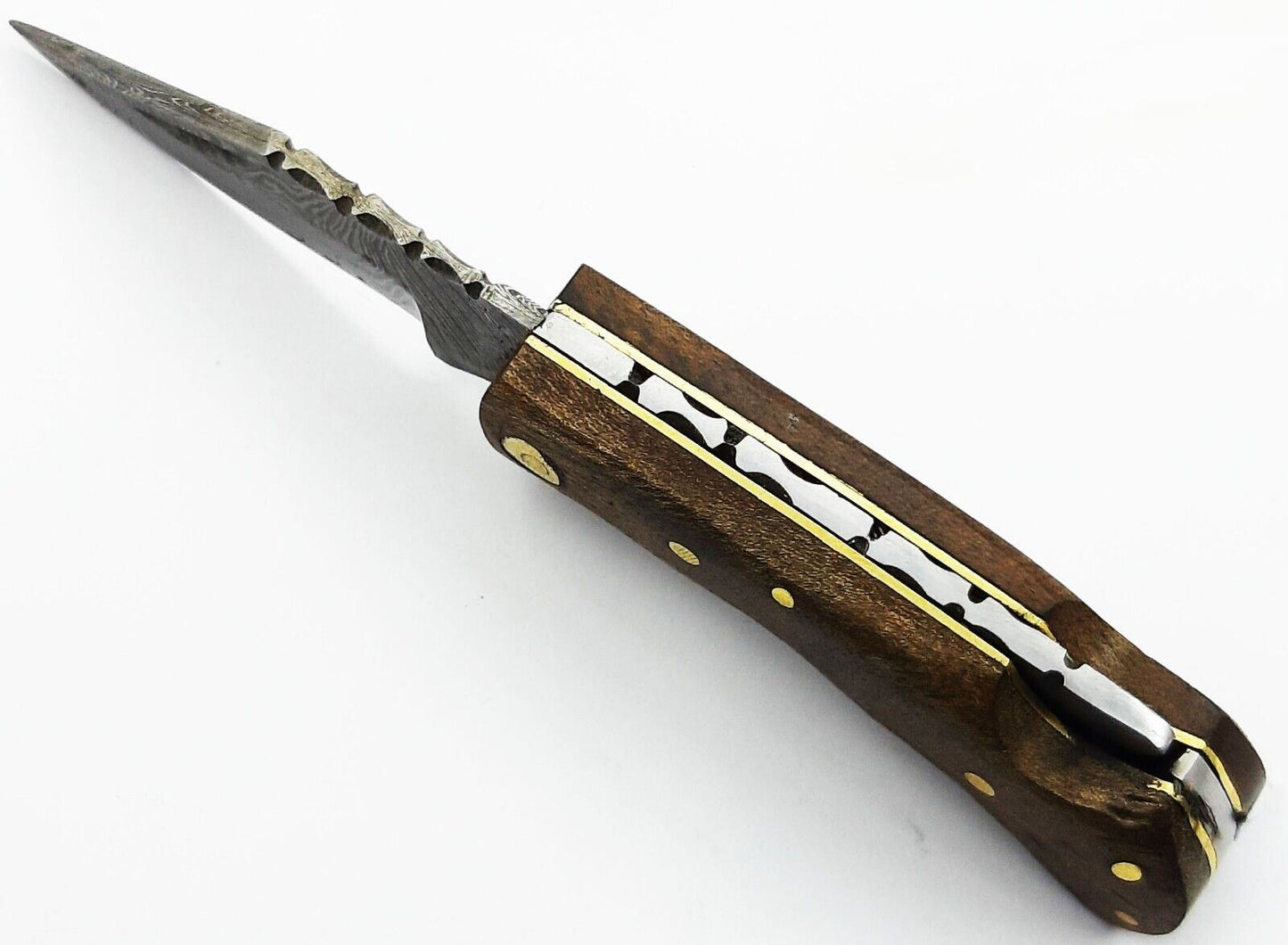 SHARDBLADE HAND FORGED Damascus Steel Lock back Folding Pocket Knife with Sheath