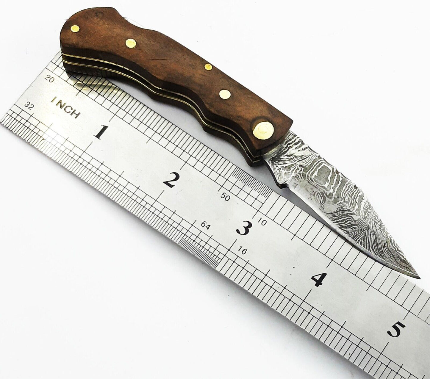 SHARDBLADE HAND FORGED Damascus Steel Lock back Folding Pocket Knife with Sheath