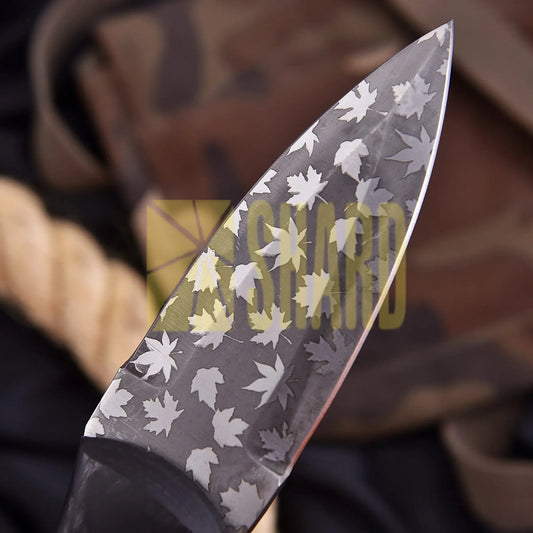 "Maple Reign” – Handcrafted Carbon Steel Skinner Knife by Shard Blade