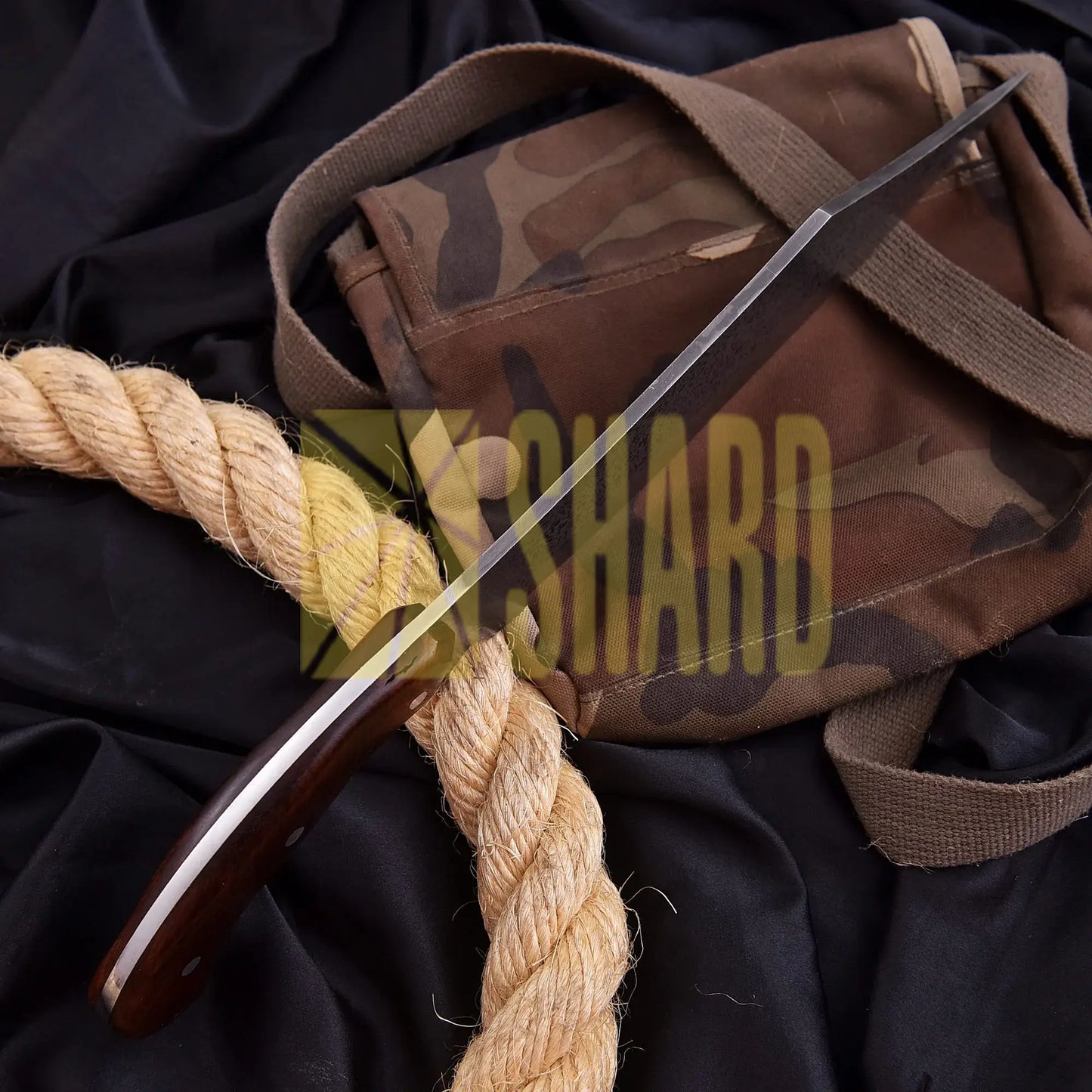 “Phantom Ember” – 1095 Carbon Steel Hand-Forged Chef Knife by Shard Blade