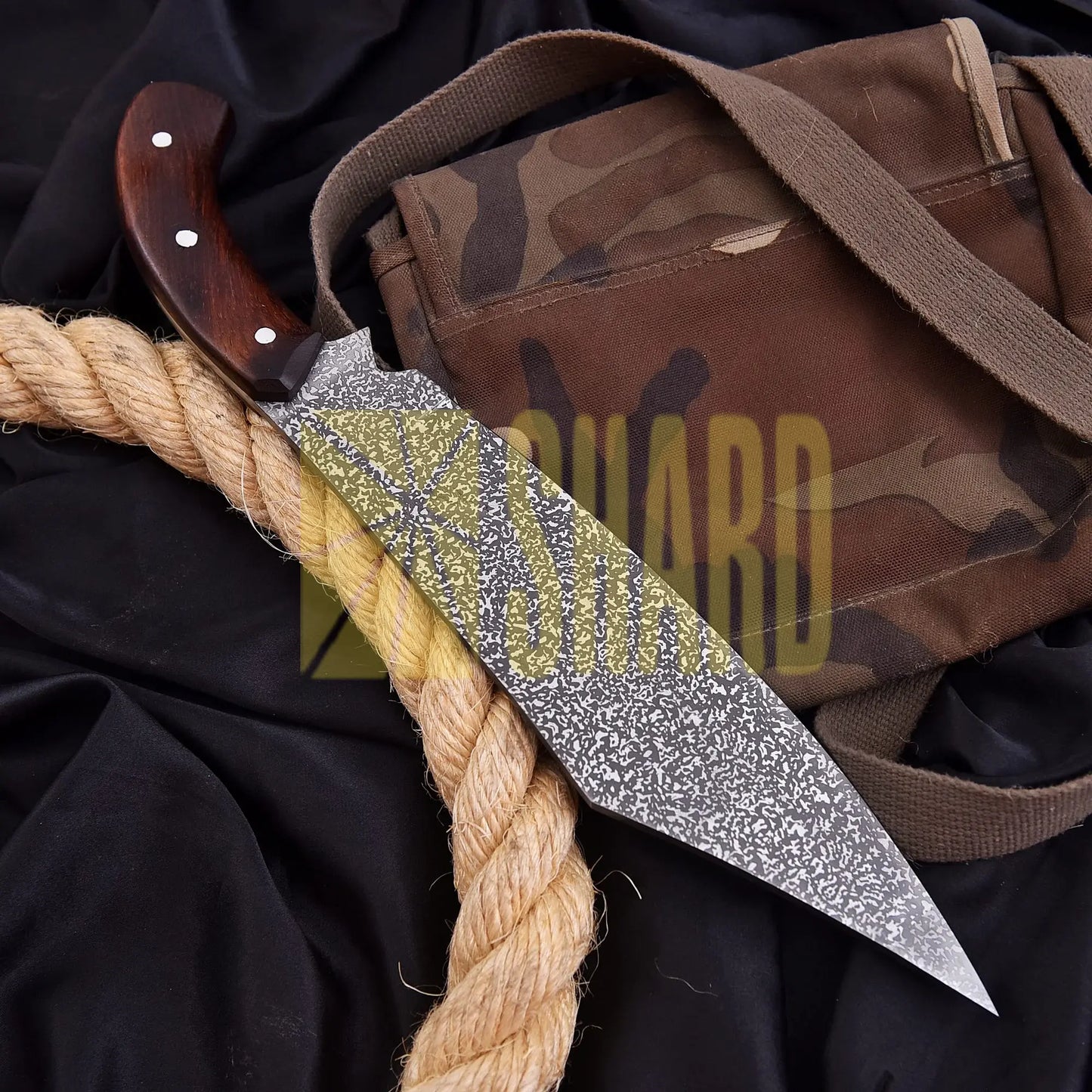 “Phantom Ember” – 1095 Carbon Steel Hand-Forged Chef Knife by Shard Blade