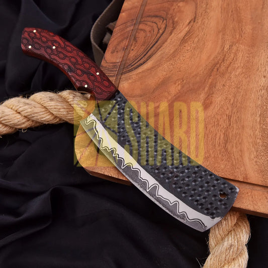 Timberfang – 1095 Carbon Steel&nbsp;Hand-Forged Chef Cleaver by Shard Blade