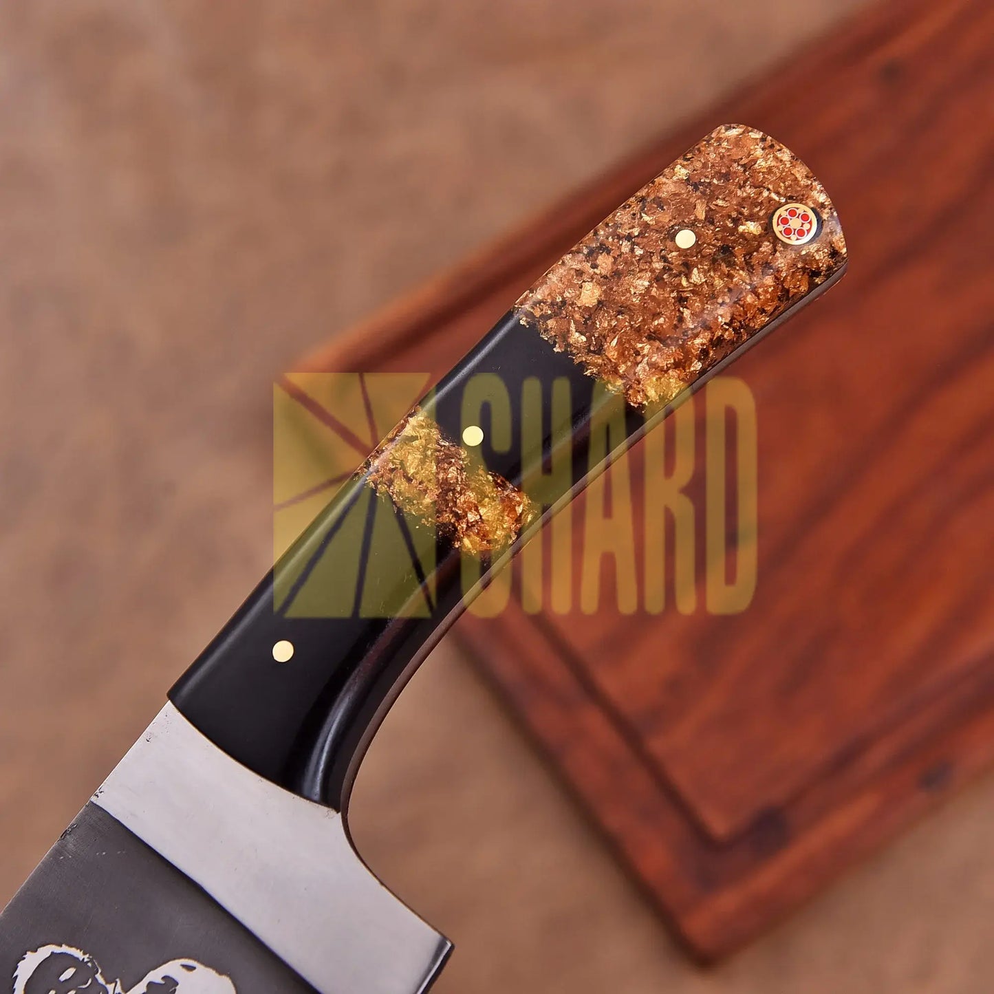 Shard Blade “Butcher’s Wrath” Skinner – 1095 High Carbon Steel with Resin Stone Handle