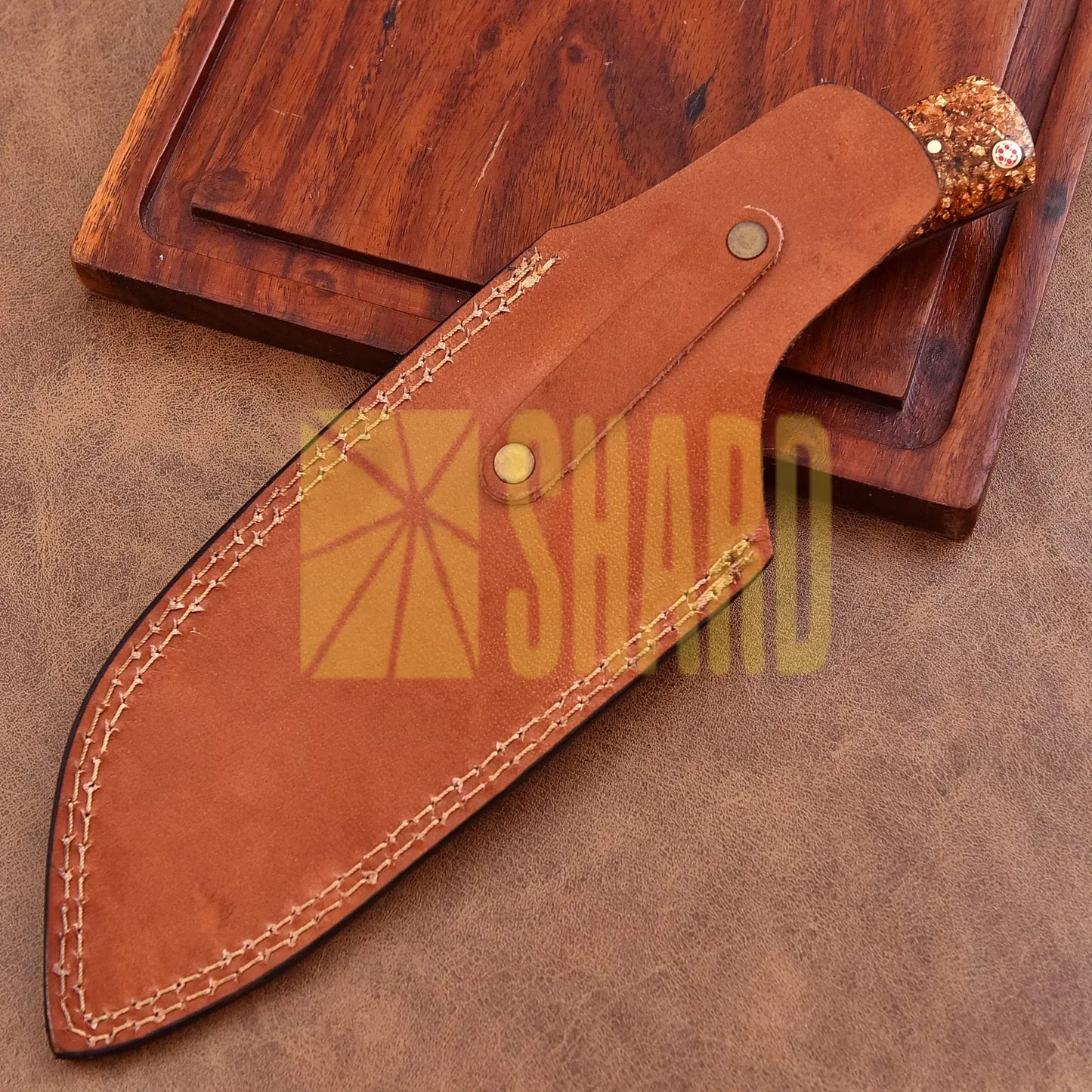 Shard Blade “Butcher’s Wrath” Skinner – 1095 High Carbon Steel with Resin Stone Handle
