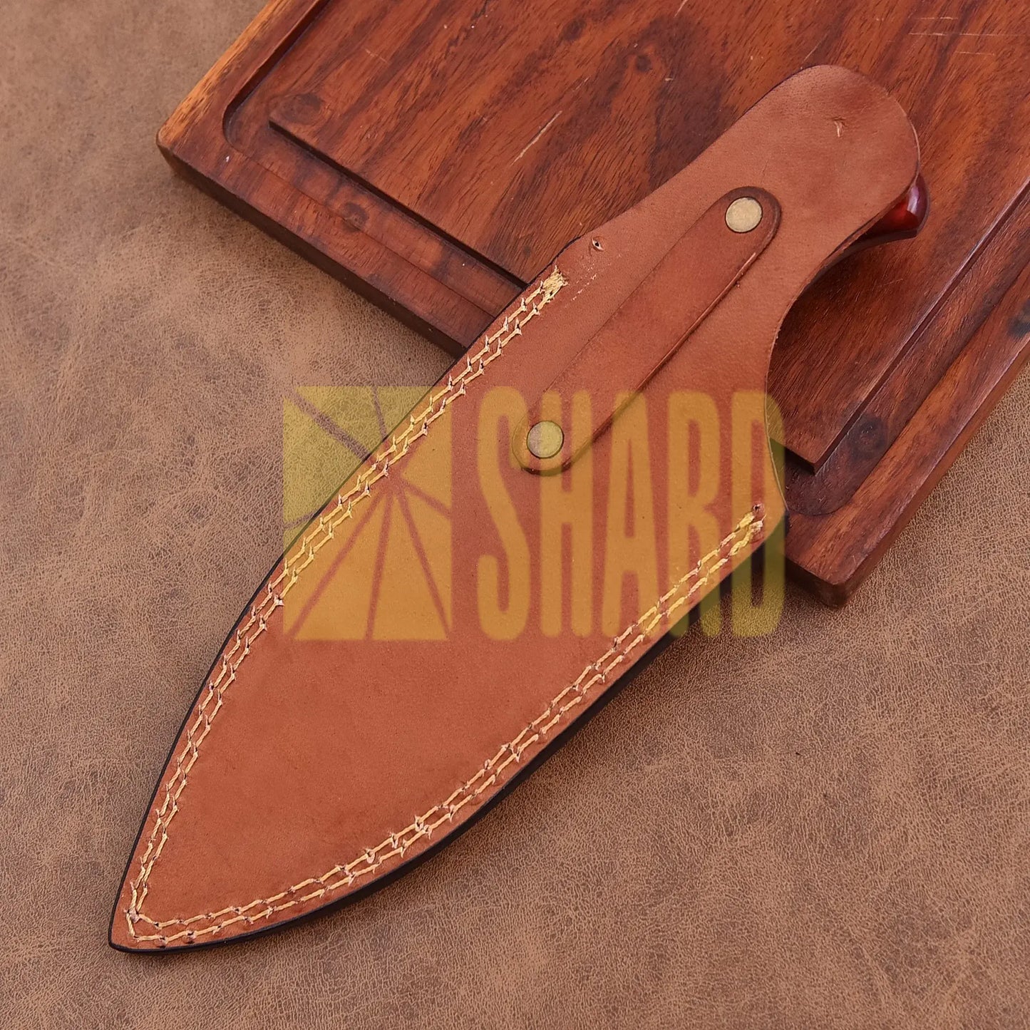 Shard Blade “Culinary Carnival Clowns” Skinner – 1095 Carbon Steel with Blood-Red Resin Handle
