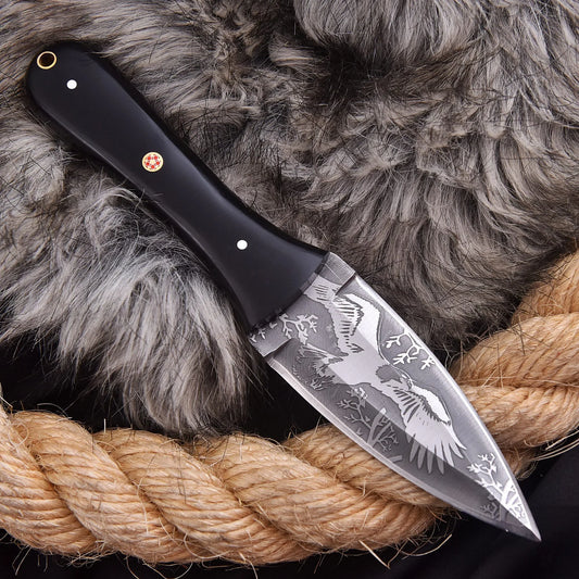 American Eagle hand-forged carbon steel craft with black resin handle, ideal for gifting